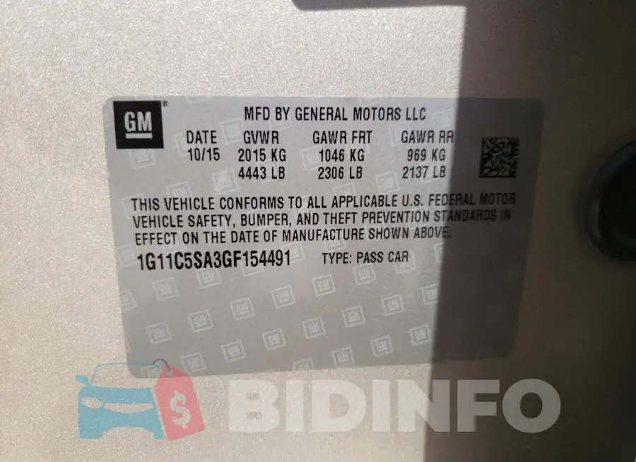 1G11C5SA3GF154491 Photo# 13