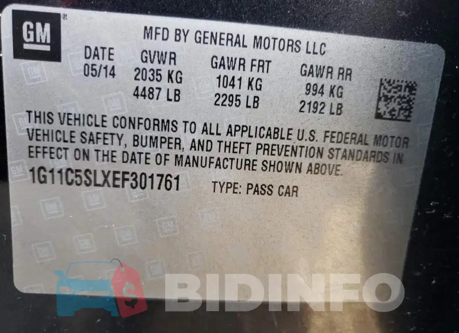 1G11C5SLXEF301761 Photo# 12