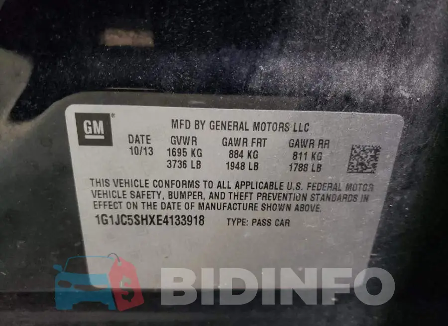 1G1JC5SHXE4133918 Photo# 12