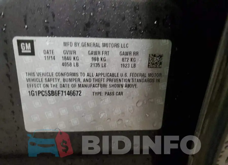 1G1PC5SB6F7146672 Photo# 14