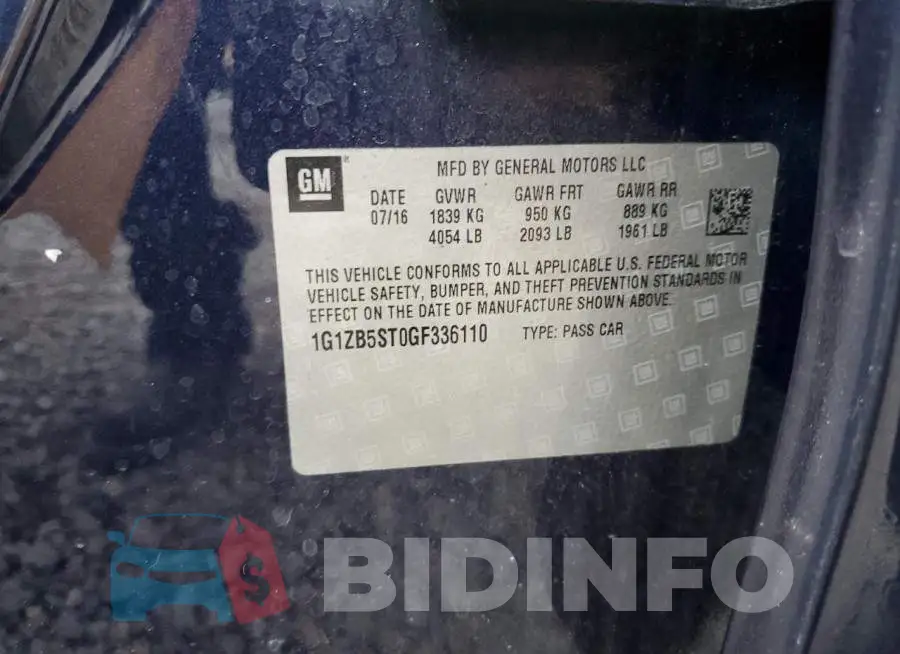1G1ZB5ST0GF336110 Photo# 13
