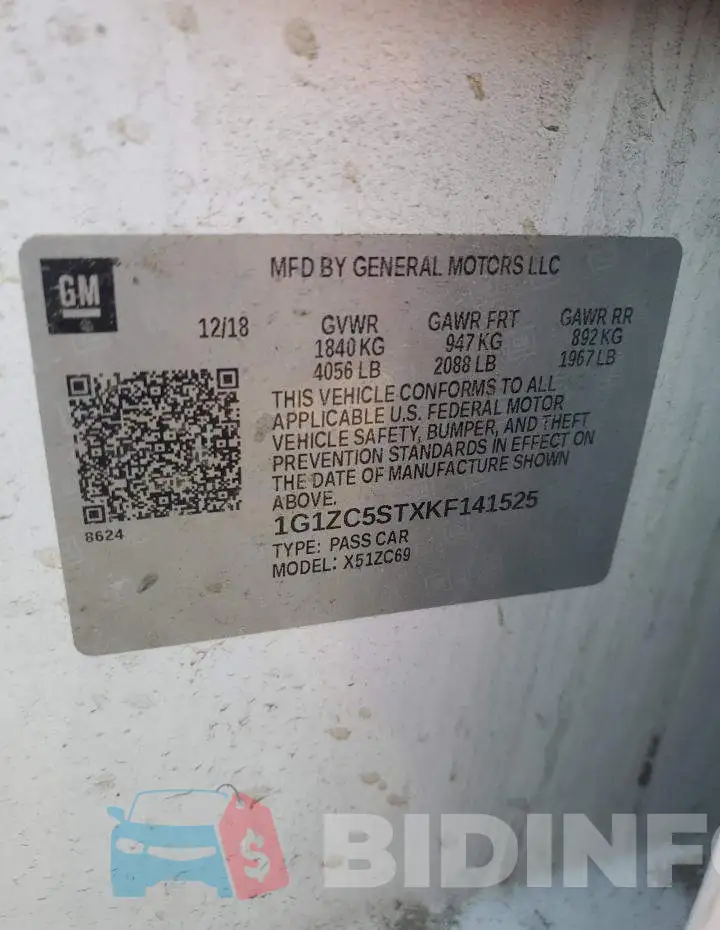 1G1ZC5STXKF141525 Photo# 12