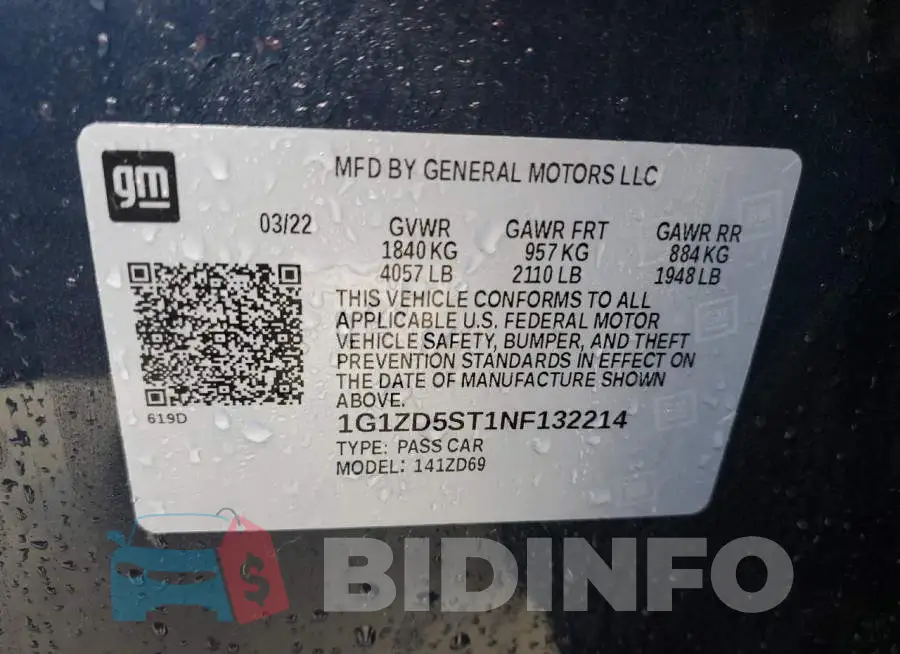 1G1ZD5ST1NF132214 Photo# 12