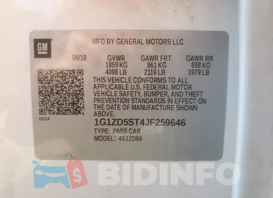 1G1ZD5ST4JF259646 Photo# 13