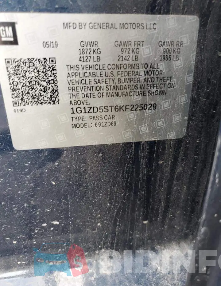 1G1ZD5ST6KF225029 Photo# 12