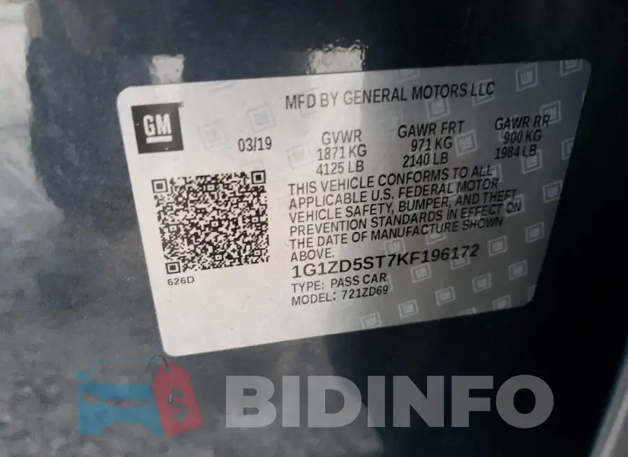 1G1ZD5ST7KF196172 Photo# 12