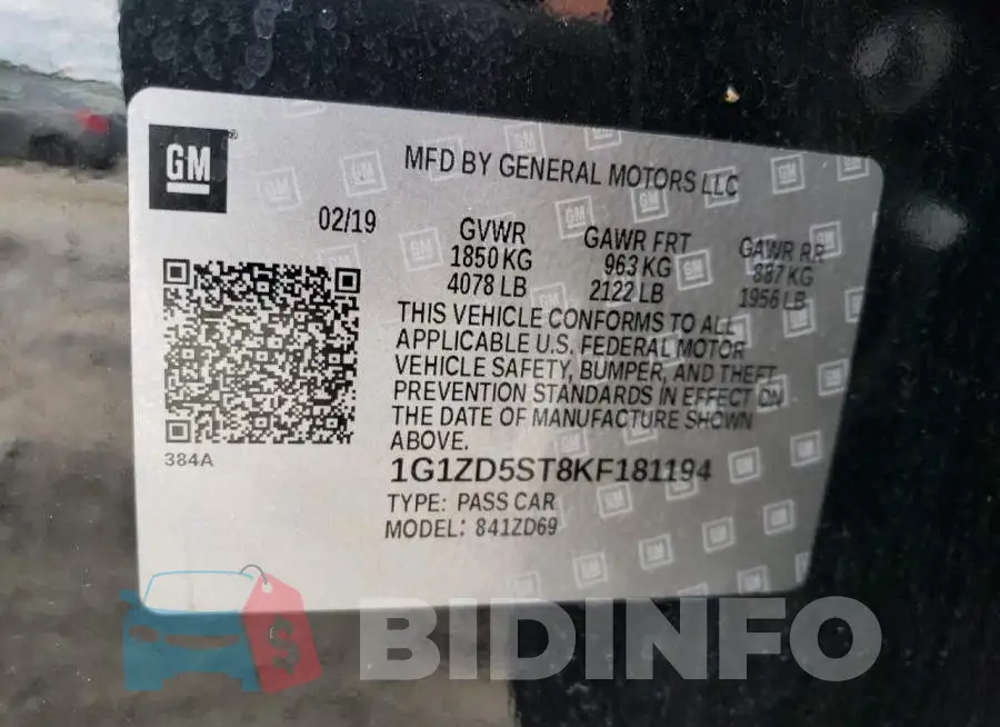 1G1ZD5ST8KF181194 Photo# 12