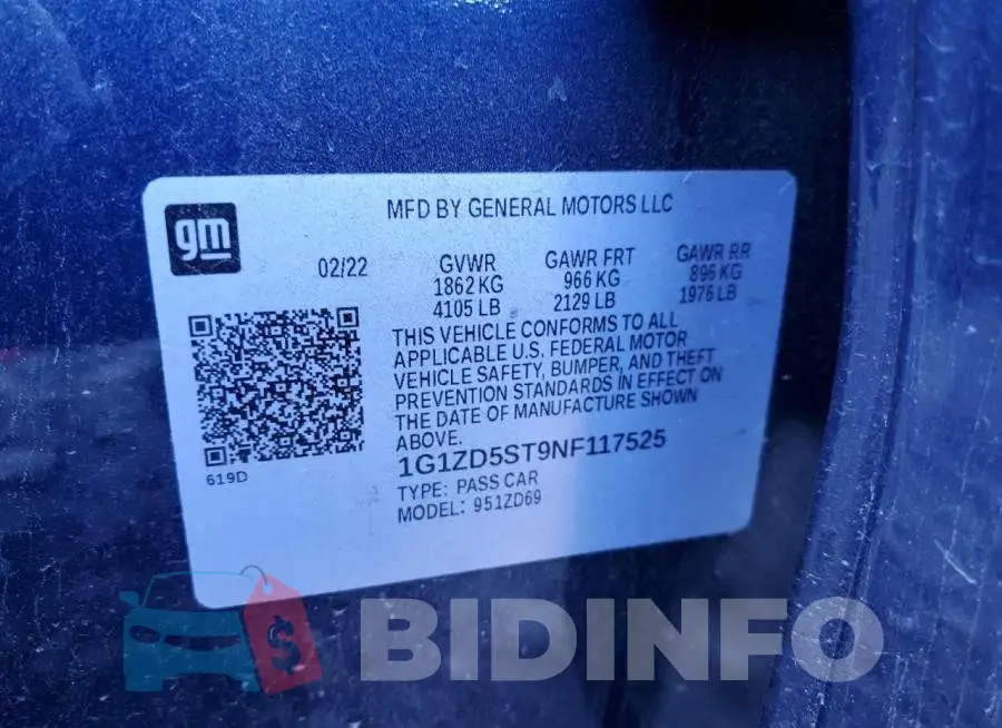1G1ZD5ST9NF117525 Photo# 12