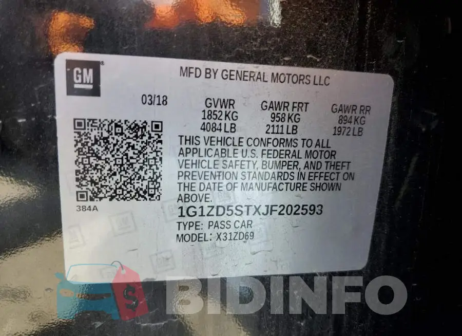 1G1ZD5STXJF202593 Photo# 12