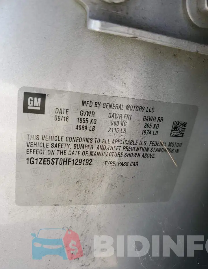 1G1ZE5ST0HF129192 Photo# 12