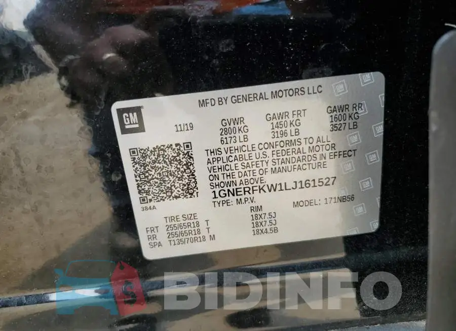 1GNERFKW1LJ161527 Photo# 13