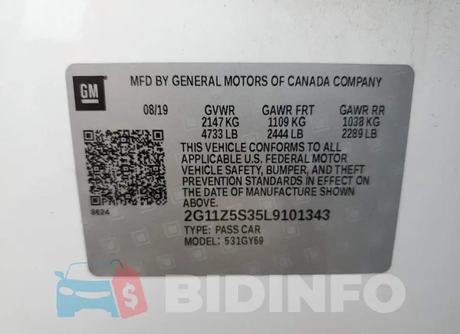 2G11Z5S35L9101343 Photo# 13