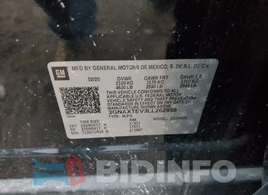 3GNAXTEV3LL262955 Photo# 13