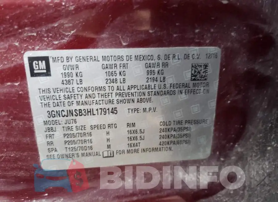 3GNCJNSB3HL179145 Photo# 12