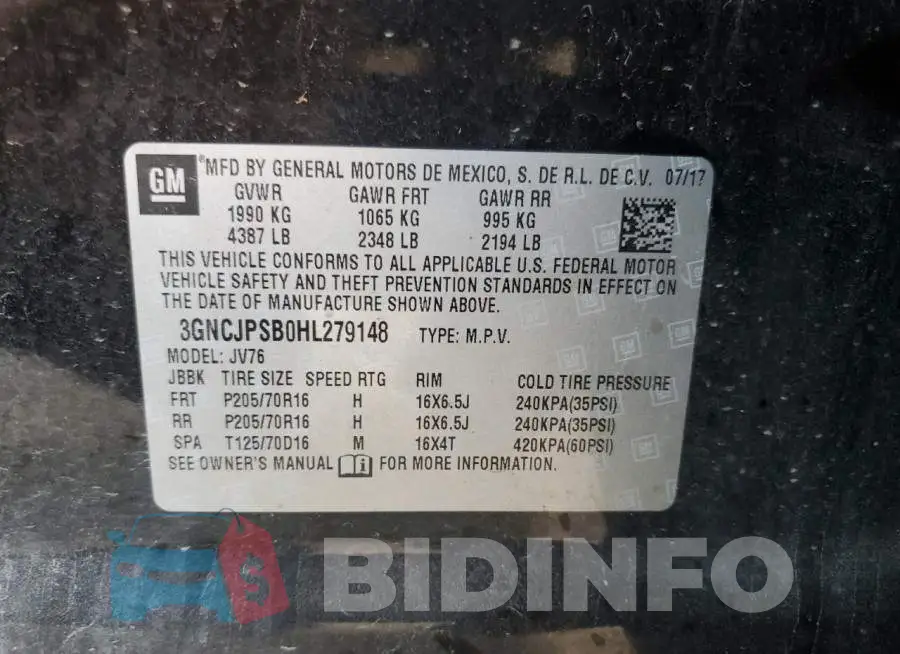 3GNCJPSB0HL279148 Photo# 13