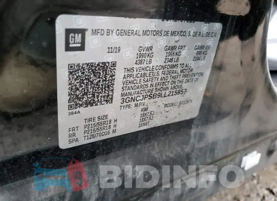 3GNCJPSB9LL215957 Photo# 12