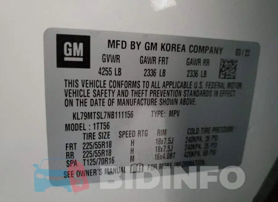 KL79MTSL7NB111156 Photo# 13