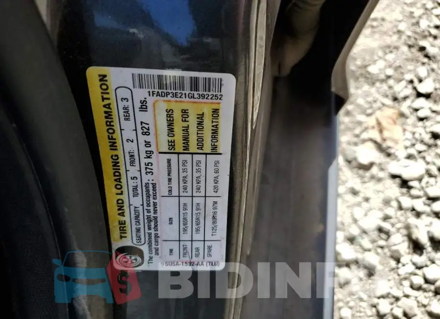1FADP3E21GL392252 Photo# 13