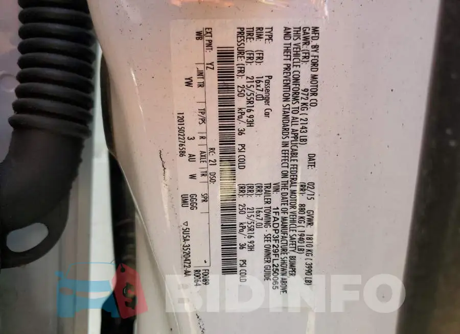 1FADP3F29FL250065 Photo# 13