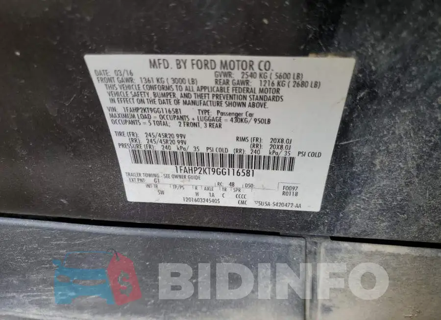 1FAHP2KT9GG116581 Photo# 12