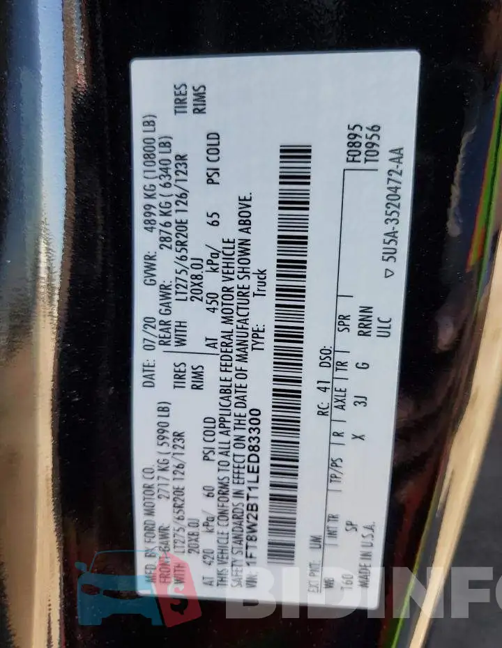 1FT8W2BT1LED83300 Photo# 12