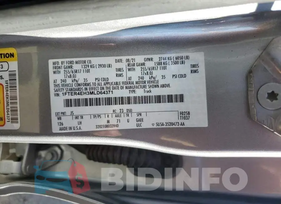1FTER4EH3MLD64371 Photo# 12