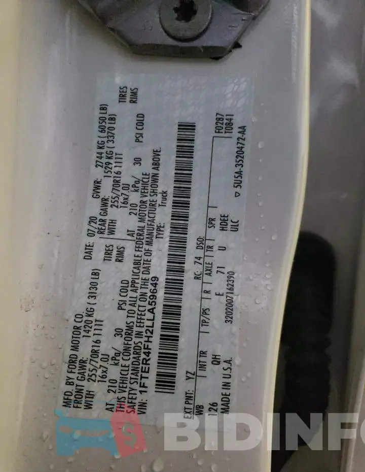 1FTER4FH2LLA59649 Photo# 12