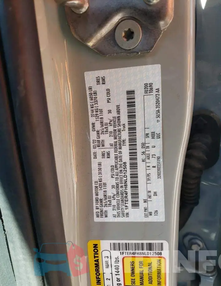1FTER4FH8NLD12508 Photo# 12