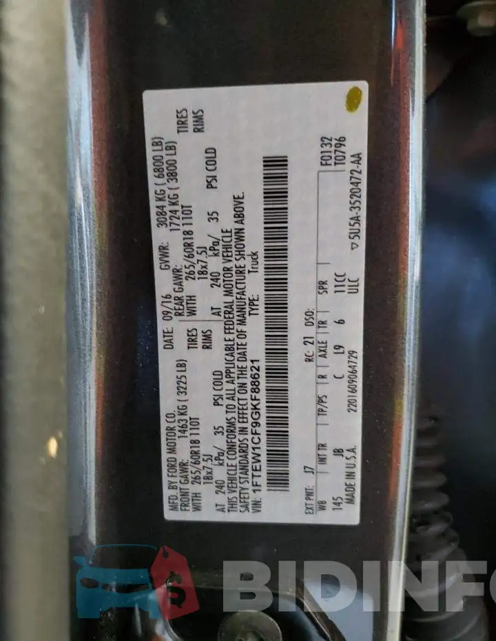 1FTEW1CF9GKF88621 Photo# 12