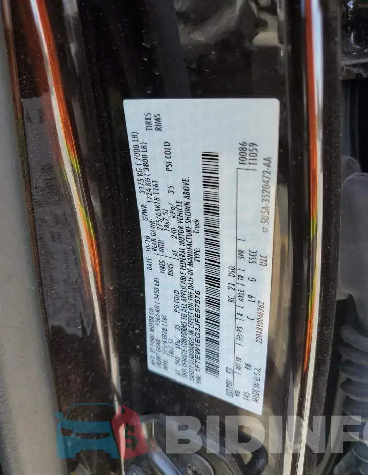 1FTEW1EG3JFE57576 Photo# 12