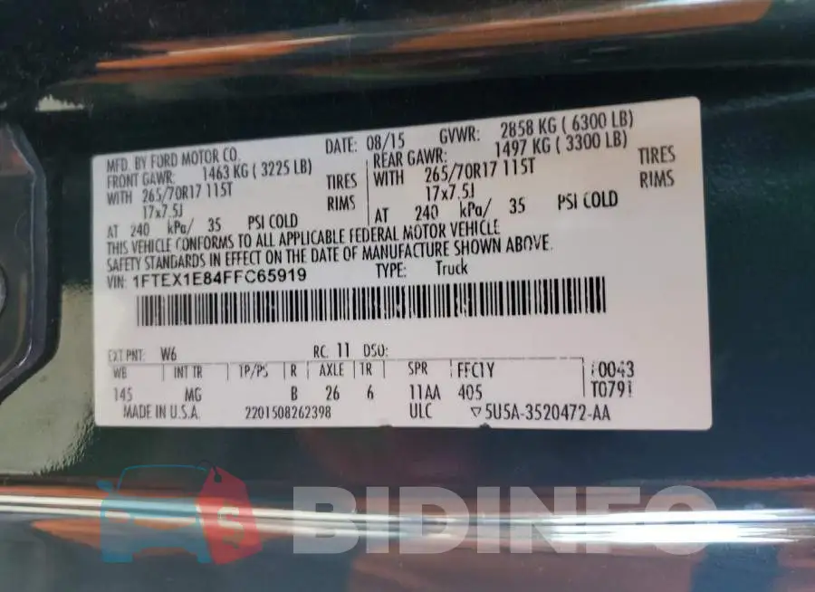 1FTEX1E84FFC65919 Photo# 12