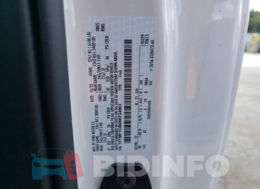 1FTMF1CB6NKF24963 Photo# 12
