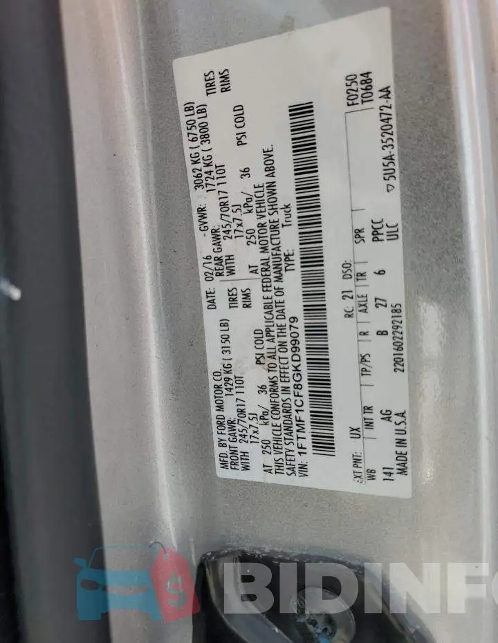 1FTMF1CF8GKD99079 Photo# 12
