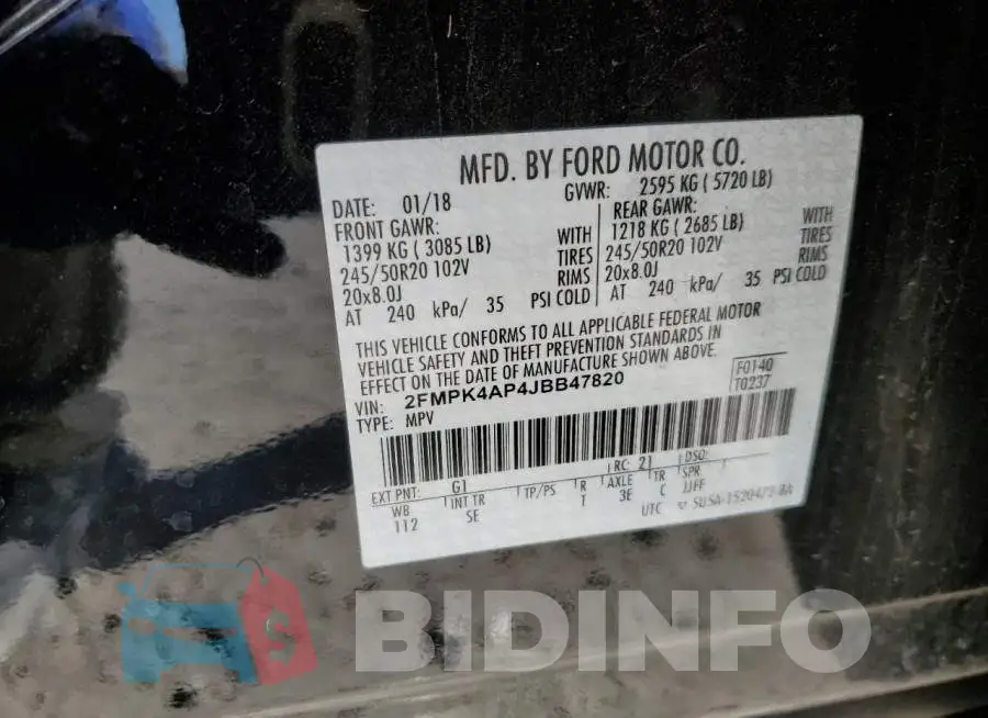 2FMPK4AP4JBB47820 Photo# 13