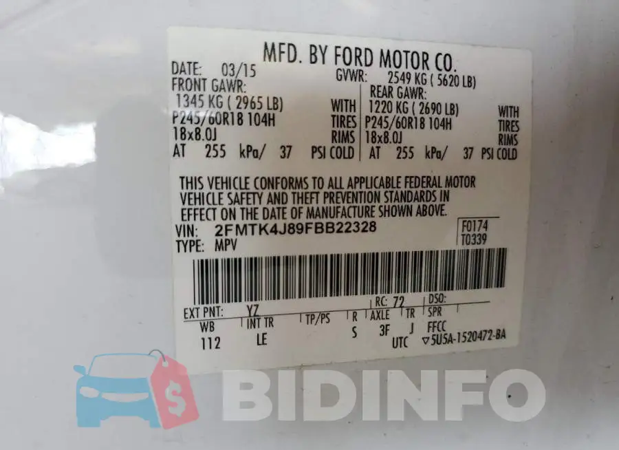 2FMTK4J89FBB22328 Photo# 13