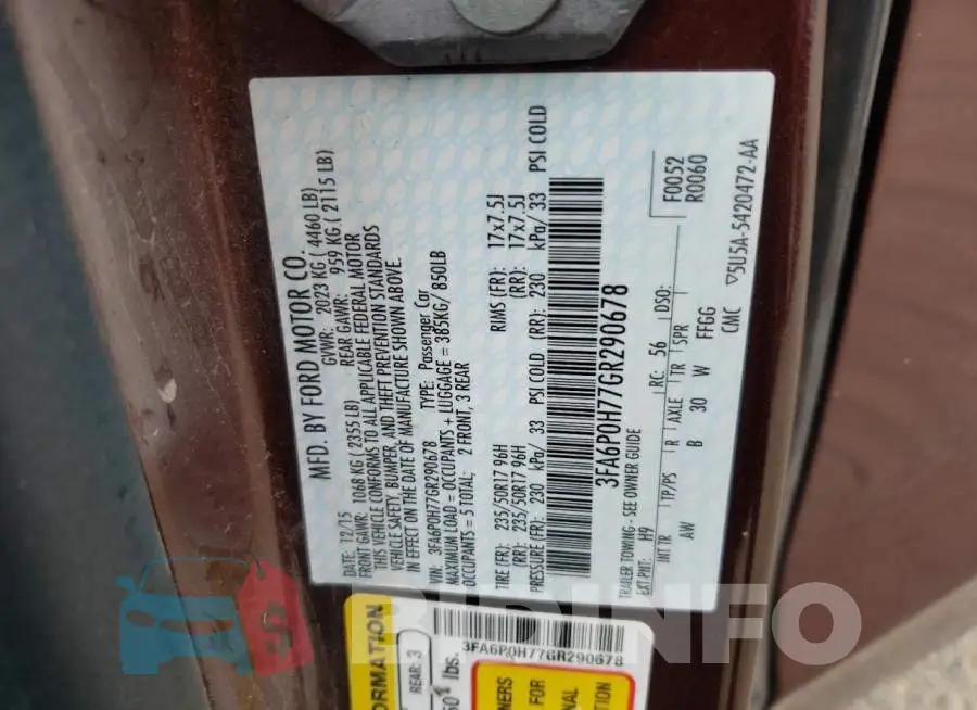 3FA6P0H77GR290678 Photo# 12
