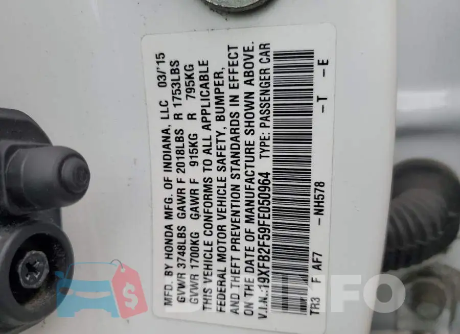 19XFB2F59FE050964 Photo# 12