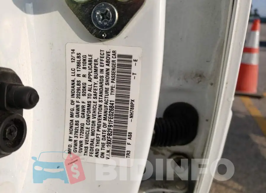 19XFB2F91FE026841 Photo# 12
