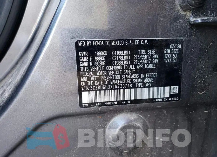 3CZRU6H3XLM730748 Photo# 12