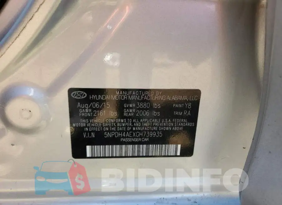 5NPDH4AEXGH739935 Photo# 12