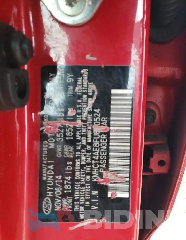 KMHCT4AE8FU820524 Photo# 12