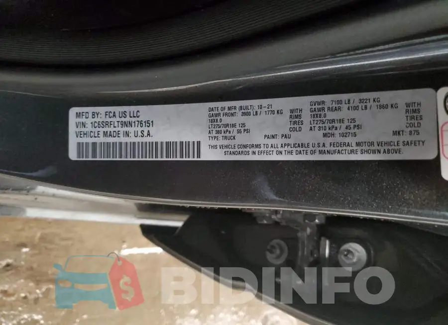1C6SRFLT9NN176151 Photo# 12