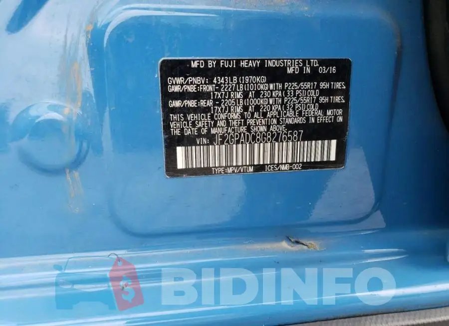 JF2GPADC8G8276587 Photo# 13