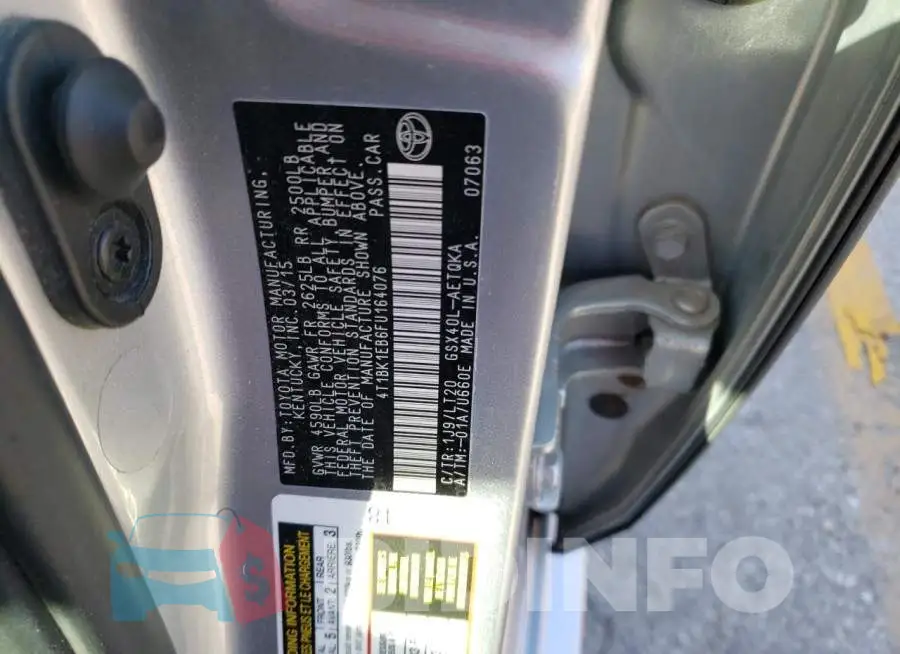 4T1BK1EB6FU164076 Photo# 12