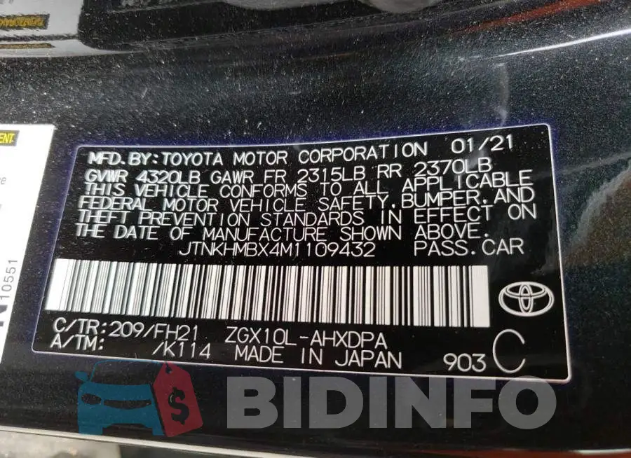 JTNKHMBX4M1109432 Photo# 14