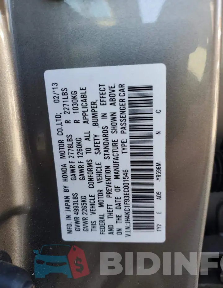 JH4KC1F93EC001546 Photo# 12