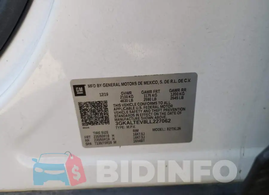 3GKALTEV8LL227062 Photo# 13