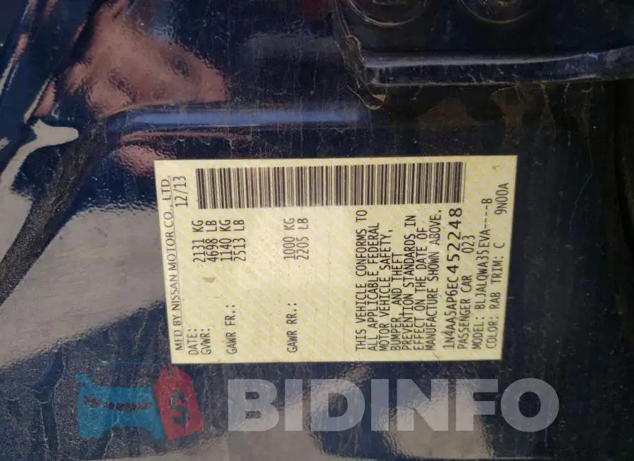 1N4AA5AP6EC452248 Photo# 12