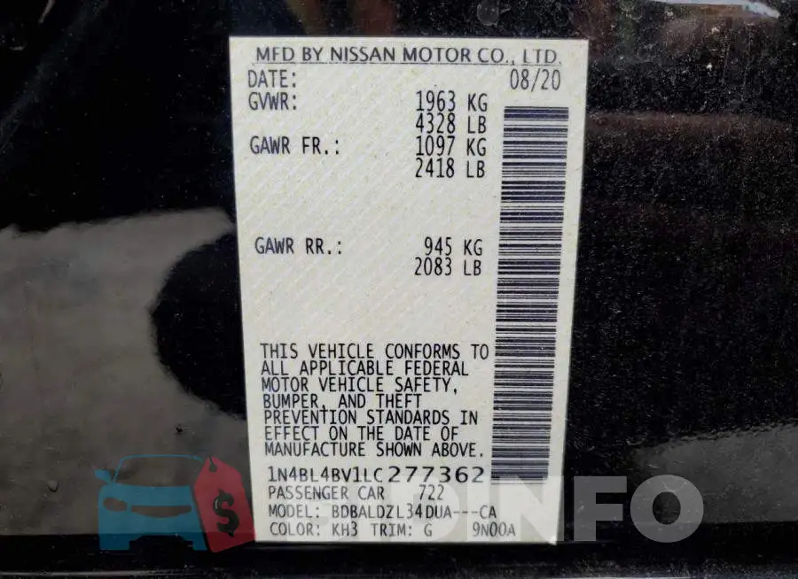 1N4BL4BV1LC277362 Photo# 12