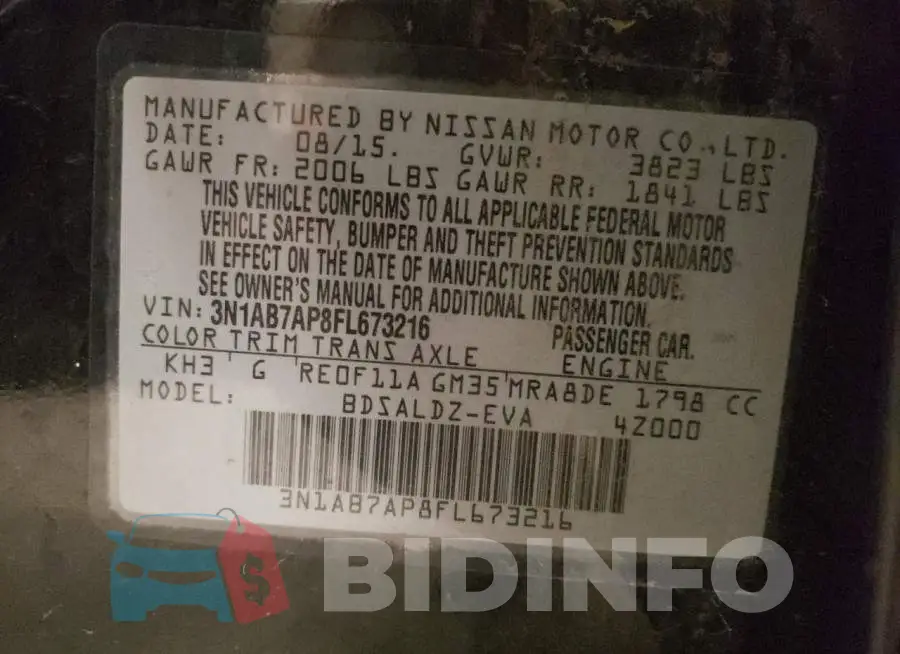 3N1AB7AP8FL673216 Photo# 12